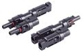 1x PV4 1x - PV4 T-adapterset 2/1, IP68, 1,5 kV, zwart