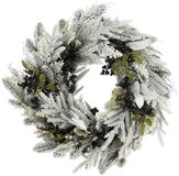 Mica Decorations Vesper Couronne de Noël avec Pommes de Pin - Vert - Plastique