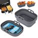 Alyvisun Air Fryer Siliconen Pot, 2 Stuks Airfryer Vormpjes Herbruikbare Mandjes Heteluchtfriteuse Rechthoekig Opvouwbare Tray Basket Liners voor Lucht Frituur, Oven, Magnetron (Grijs)