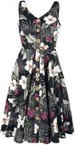 Hell Bunny Tahiti 50's Dames Midi-jurk - Zwart - 3XL