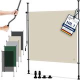 Kesser Klemzonnescherm – 200×310 cm – verticale zonwering / zonnescherm – uittrekbaar – beige