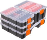 Merkloos Sorteerbox - 4-delig - zwart - oranje