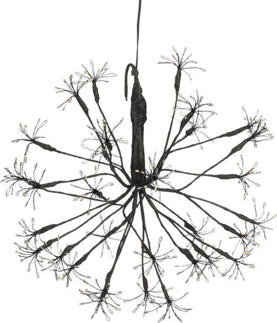 Luca Lighting Kerstverlichting Bal met Warm Witte LED Lampjes - Ø40 cm - Zwart