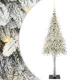 vidaXL Kerstboom met 150 LED-lampjes, wit, 150 cm, PE en Staal