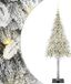 vidaXL Kerstboom met 150 LED-lampjes, wit, 150 cm, PE en Staal