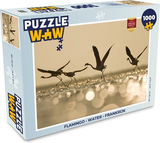 MuchoWow Puzzel Flamingo - Water - Frankrijk - Legpuzzel - Puzzel 1000 stukjes volwassenen - Sinterklaas cadeautjes - Sinterklaas voor grote kinderen