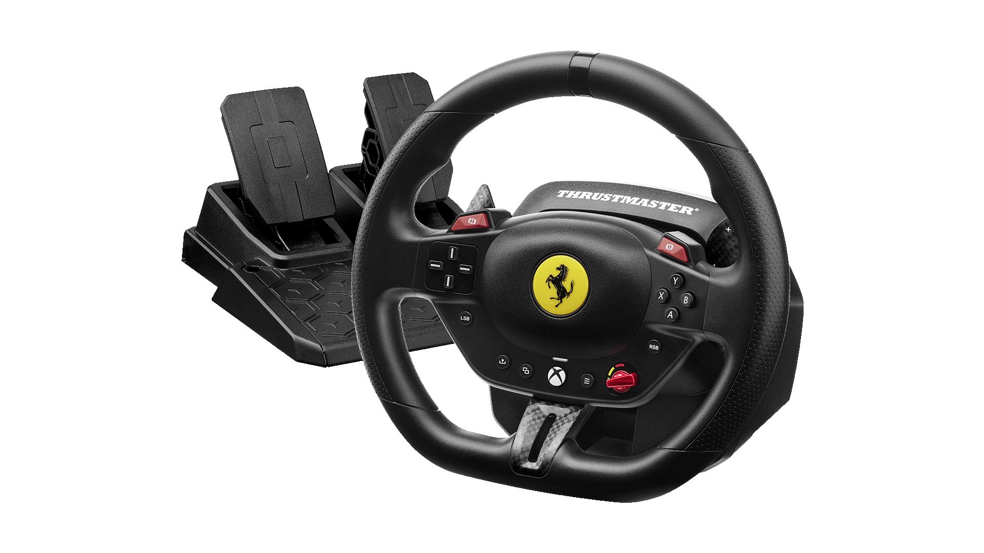 Thrustmaster T98 Ferrari 296 GTS Zwart USB Stuurwiel + pedalen voor PC, Xbox Series X|S, Xbox One