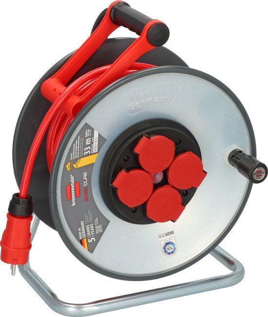 Brennenstuhl Professional SC 3210 SteelCore Kabelhaspel - 33m - Rood