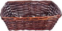 Cm Rieten mandje - Mahonie bruin - 36 x 26 x 12 cm - Rechthoek - Opbergmand