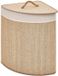 Five Simply Smart panier à linge d'angle 48L STEMY Bambou Blanc