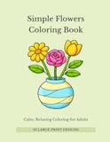 Simple Flowers Coloring Book
