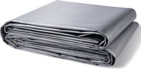 Vevor Zeildoek Pe-Stof Zeildoek 609,6x914,4cm Beschermzeil 10 Mil Houten Zeildoek 12x12 Stof Tuinzeil Waterdicht UV-Bestendig voor Het Afdekken van Campers Auto's Motorfietsen Tuinmeubelen Bruin Zilver