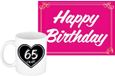 Bellatio Decorations Koffiemok 65 Jaar - Antraciet - Keramiek - 300ml