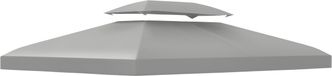 Outsunny - Toile de remplacement - Polyester - 300x400x1cm - Gris clair
