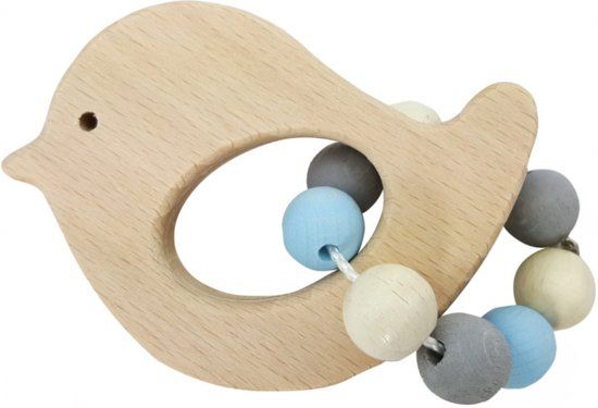 HESS Rammelaar vogel (naturel/blauw) - Hout - 2019