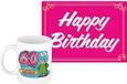 Bellatio Decorations Koffiemok 60 Jaar Vrouw IJsblauw Keramiek 300ml met Wenskaart