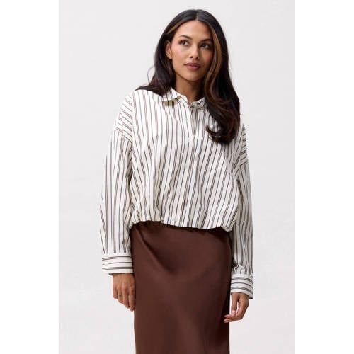 Catwalk Junkie gestreepte blouse - crème