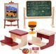 Bureau set voor kinderen - Miniatuur bureau decoratie - Kinderspeelgoed - Kunststof schoolbord - Accessoires voor de klas - Mini-school decoratie