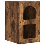 vidaXL - Nachtkastje - ELST - Rook - Eiken - 29,5 x 33,5 x 50 cm - Bewerkt hout