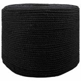 vidaXL - Katoenen Touw - 6 mm - 50 m - Zwart