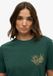 Superdry Tokyo Narrative relaxed T-shirt Dames Katoen Ronde hals Korte mouw Enamel Green Maat 12