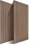 Merkloos Relaxdays Akoestische wandpanelen - set van 2 - 60x120 cm - geluidsdempend - natuur