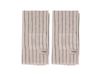 ERNST Serviette Ernst rayée 40x40 cm, lot de 2 Noir-beige
