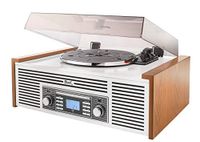Dual NR 7 Stereo-Nostalgie Muziekinstallatie met platenspeler (FM-tuner, CD-RW, MP3, USB, Bluetooth, Aux-In) bruin
