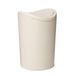 Superio Kleine prullenbak met deksel voor de badkamer, moderne witte mini-afvalbak met zwenkdeksel, 6 liter, van kunststof, geschikt voor keuken, badkamer, slaapkamer, kantoor of onder een bureau