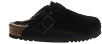 Scholl Fae New Fur Suede Black Instappers Dames