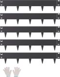 Vevor Gazonrandenset van 5 Bedranden Metaal 990x181x1,5mm Zwart