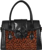 Banned Sheena Leopard Handtas Bruin