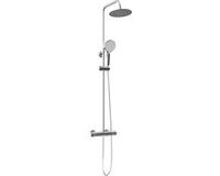 vidaXL Thermostatische Douche Systeem Set Chroom Roestvrij staal 201
