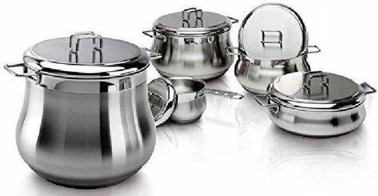 Barazzoni Tummy drumstel 25-delig, roestvrij staal 18/10 - Made in Italy
