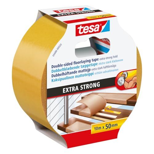 tesa Flooring Tape Extra Strong Hold, 10m x 50mm, geel