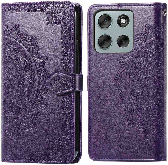 imoshion Mandala Bookcase voor de Motorola Moto G56 - Paars