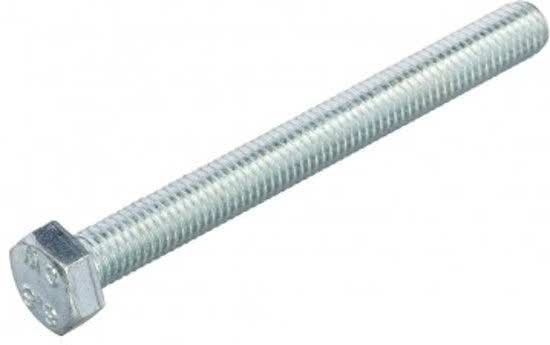 Hoenderdaal Tapbout 8.8 Din 933 Zeskant Staal Verzinkt 100 stuks M6x25mm