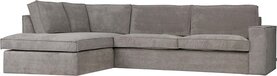 WOOOD Thomas Corner Sofa Left - Rib Fabric - Weathered Green - 283x92x197cm