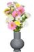 Hakbijl Glass Bloemenvaas Deborah - donker Grijs - glas - D20 x H 26 cm