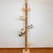 Arbre à chat - Réglable 127 à 305 cm - Avec poteaux à gratter - Chanvre - Gris