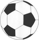 Santex 18x Ronde placemats/onderleggers voetbal print 34 cm