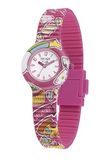 Hip Hop Horloge 'KIDS FUN' fuchsia / wit