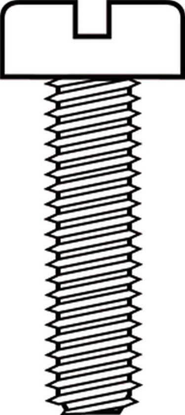 Hoenderdaal fasteners Hoenderdaal Metaalschroeven RVS Cilinderkop M4x50 - 200 stuks