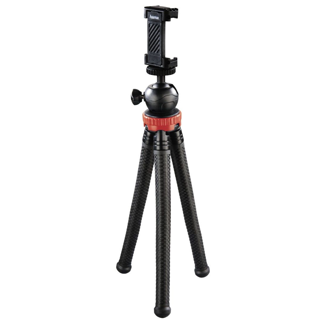Hama FlexPro Tripod - Smartphone/Action Camera - 3 Legs - Black/Red