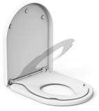 StarTech D-Shape Toilet Seat - Magnetic Child Seat - Soft Close - Quick Release - Non-Slip PP Plastic - White