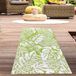 Tapis d'extérieur tropical pour terrasse et jardin, couleur vert, dimensions : 150 x 220 cm