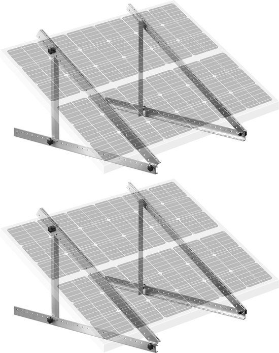 Vevor 114cm Zonnepaneelbeugels, Zonnepaneelbeugel, Balkonkrachtcentrale, Set van 2