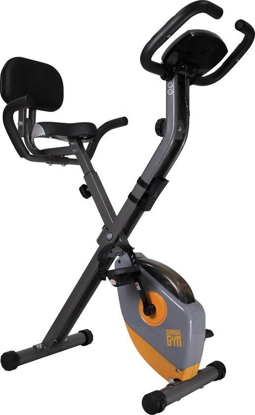 Orange Gym X-bike opvouwbare hometrainer – incl. rugsteun, 8 weerstandsniveaus, LCD monitor, fiets
