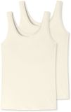 Uncover by Schiesser 2-pack dames onderhemdjes met ronde hals - wit