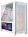 CORSAIR 4000D LCD RS ARGB, premium mid-tower pc-behuizing, wit, met 14,5-inch LCD touchscreen, 4 ARGB RS120 mm PWM ventilatoren